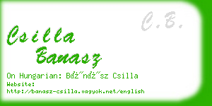 csilla banasz business card